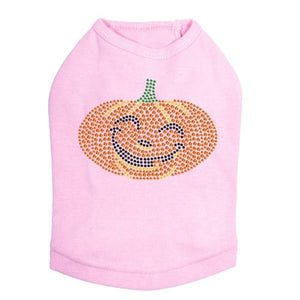 Smilling Jack - o - Lantern Rhinestone Tank Top - Many Colors - Posh Puppy Boutique