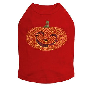 Smilling Jack - o - Lantern Rhinestone Tank Top - Many Colors - Posh Puppy Boutique