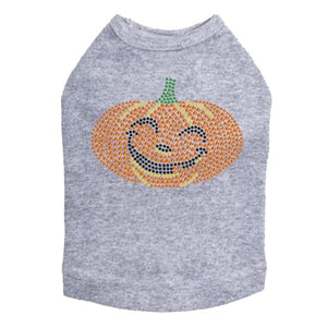 Smilling Jack - o - Lantern Rhinestone Tank Top - Many Colors - Posh Puppy Boutique