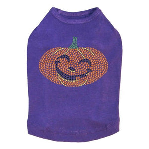 Smilling Jack - o - Lantern Rhinestone Tank Top - Many Colors - Posh Puppy Boutique