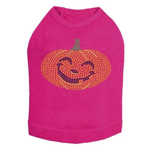 Smilling Jack - o - Lantern Rhinestone Tank Top - Many Colors - Posh Puppy Boutique