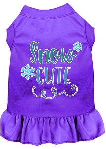 Snow Cute Screen Print Dog Dress in Many Colors - Posh Puppy Boutique