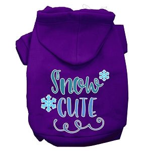 Snow Cute Screen Print Dog Hoodie in Many Colors - Posh Puppy Boutique