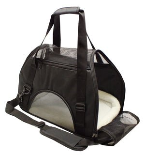 Soft - Sided Pet Carrier in Black - Posh Puppy Boutique