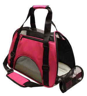 Soft - Sided Pet Carrier in Pink - Posh Puppy Boutique