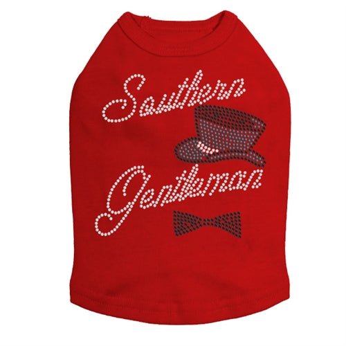 Southern Gentleman -Top Hat & Bow Tie Rhinestones Tank- Many Colors