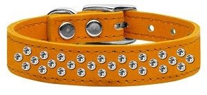 Sprinkles Clear Jeweled Leather Collar in Many Colors - Posh Puppy Boutique