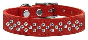 Sprinkles Clear Jeweled Leather Collar in Many Colors - Posh Puppy Boutique