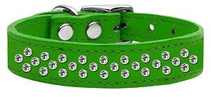 Sprinkles Clear Jeweled Leather Collar in Many Colors - Posh Puppy Boutique