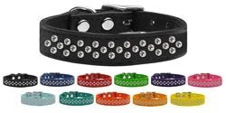 Sprinkles Clear Jeweled Leather Collar in Many Colors - Posh Puppy Boutique