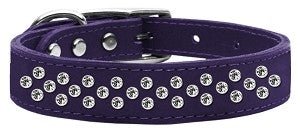 Sprinkles Clear Jeweled Leather Collar in Many Colors - Posh Puppy Boutique