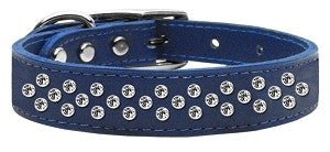 Sprinkles Clear Jeweled Leather Collar in Many Colors - Posh Puppy Boutique