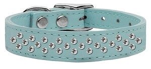 Sprinkles Clear Jeweled Leather Collar in Many Colors - Posh Puppy Boutique