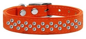 Sprinkles Clear Jeweled Leather Collar in Many Colors - Posh Puppy Boutique