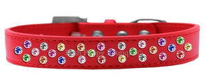 Sprinkles Crystals Leather Collar in Many Colors - Posh Puppy Boutique