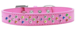 Sprinkles Crystals Leather Collar in Many Colors - Posh Puppy Boutique