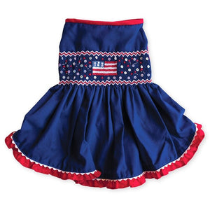 Stars & Stripes Forever Hand - Smocked Dress - Posh Puppy Boutique