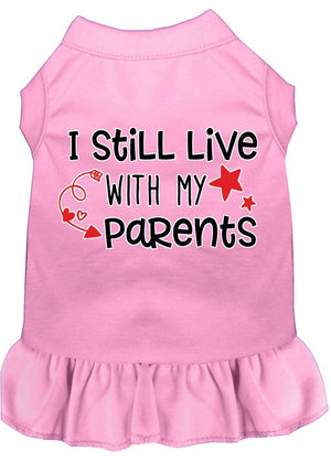 Still Live with my Parents Screen Print Dog Dress in Many Colors - Posh Puppy Boutique