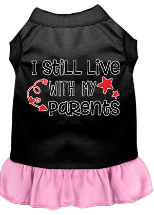 Still Live with my Parents Screen Print Dog Dress in Many Colors - Posh Puppy Boutique