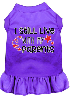 Still Live with my Parents Screen Print Dog Dress in Many Colors - Posh Puppy Boutique