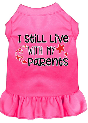 Still Live with my Parents Screen Print Dog Dress in Many Colors - Posh Puppy Boutique