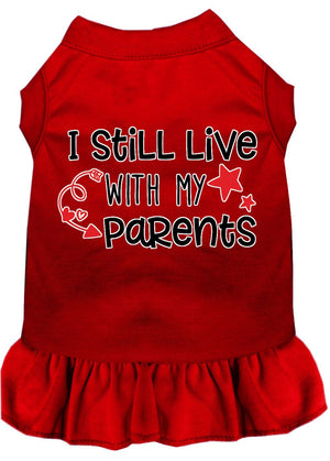 Still Live with my Parents Screen Print Dog Dress in Many Colors - Posh Puppy Boutique