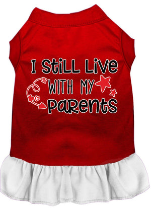 Still Live with my Parents Screen Print Dog Dress in Many Colors - Posh Puppy Boutique