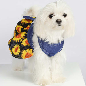 Sunflower Denim Dress - Posh Puppy Boutique