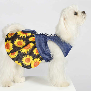 Sunflower Denim Dress - Posh Puppy Boutique