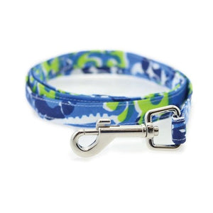 Surfboard Blue and Green Cool Mesh Dog Harness with Matching Leash - Posh Puppy Boutique