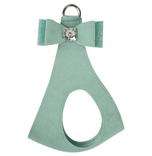 Susan Lanci AB Crystal Stellar Big Bow Step in Harness in Mint - Posh Puppy Boutique