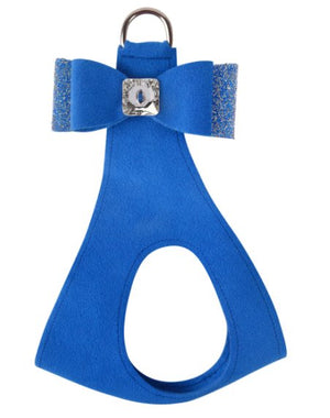 Susan Lanci AB Crystal Stellar Big Bow Step in Harness in Royal Blue - Posh Puppy Boutique