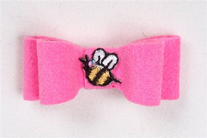 Susan Lanci Bee Hair Bows - Perfect Pink - Posh Puppy Boutique