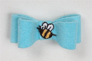 Susan Lanci Bee Hair Bows - Tiffi Blue - Posh Puppy Boutique