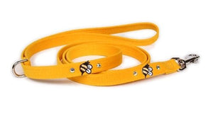 Susan Lanci Bees Collection Ultrasuede Dog Leashes - Five Colors - Posh Puppy Boutique