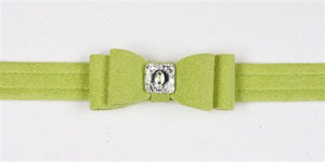 Susan Lanci Big Bow Collection Ultrasuede Collar in Many Colors - Posh Puppy Boutique