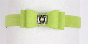 Susan Lanci Big Bow Collection Ultrasuede Collar in Many Colors - Posh Puppy Boutique