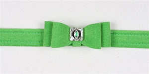 Susan Lanci Big Bow Collection Ultrasuede Collar in Many Colors - Posh Puppy Boutique