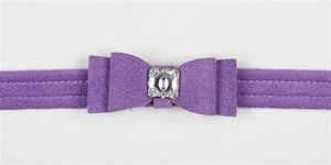 Susan Lanci Big Bow Collection Ultrasuede Collar in Many Colors - Posh Puppy Boutique