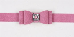 Susan Lanci Big Bow Collection Ultrasuede Collar in Many Colors - Posh Puppy Boutique