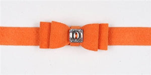 Susan Lanci Big Bow Collection Ultrasuede Collar in Many Colors - Posh Puppy Boutique