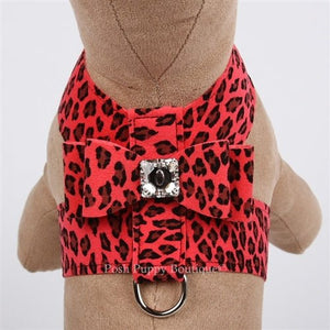 Susan Lanci Big Bow Tinkie Harness - Jungle Print Collection - Posh Puppy Boutique