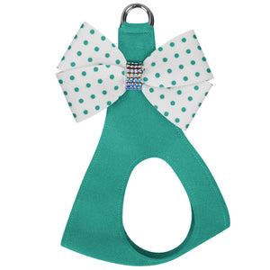 Susan Lanci Bimini Polka Dot Nouveau Bow Step In Harness with AB Crystal - Posh Puppy Boutique