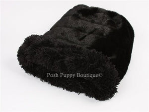 Susan Lanci Black with Black Shag Cuddle Cup - Posh Puppy Boutique