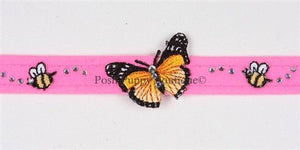 Susan Lanci Butterfly & Bee Collection Ultrasuede Dog Collar in Many Colors - Posh Puppy Boutique