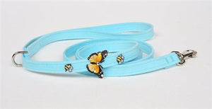 Susan Lanci Butterfly & Bee Collection Ultrasuede Dog Collar in Many Colors - Posh Puppy Boutique