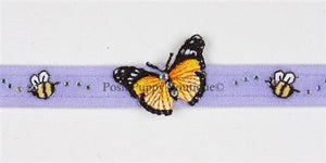 Susan Lanci Butterfly & Bee Collection Ultrasuede Dog Collar in Many Colors - Posh Puppy Boutique