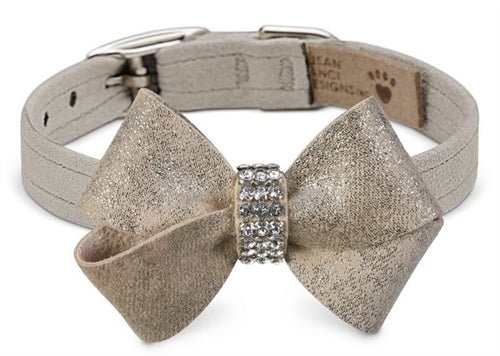 Susan Lanci Champagne Glitzerati Nouveau Bow Collar