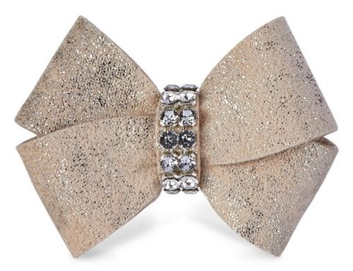 Susan Lanci Champagne Glitzerati Nouveau Bow Hair Bow