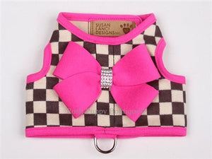 Susan Lanci Contrasting Trim Bailey Harnesses - Windsor Check Collection - Posh Puppy Boutique